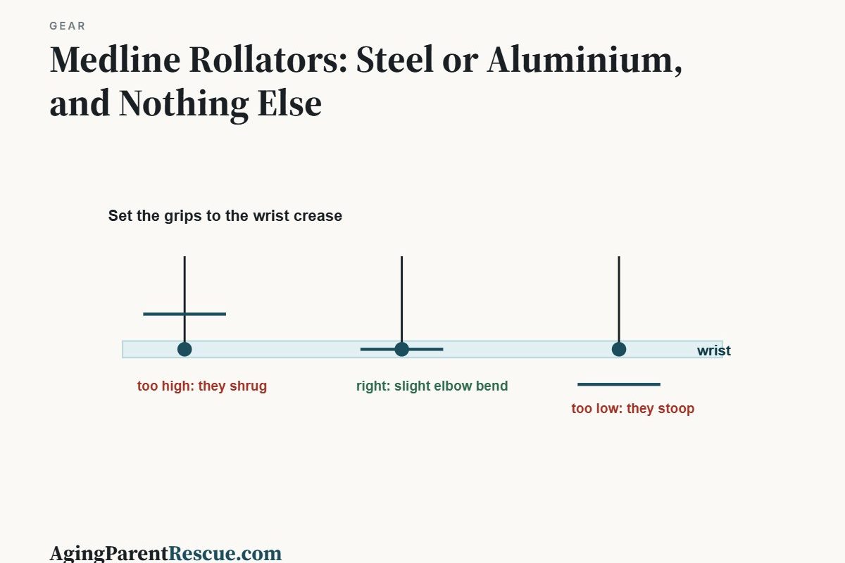 Medline Rollators: Steel or Aluminium, and Nothing Else