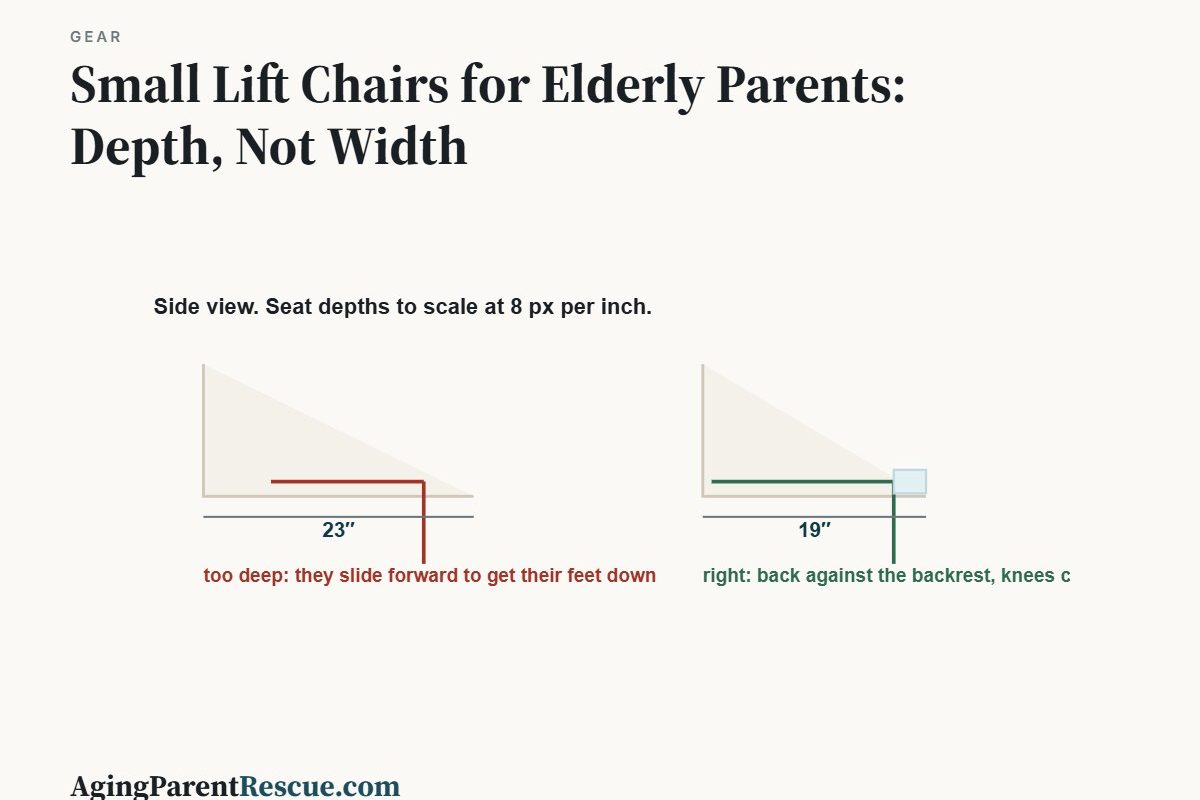 Small Lift Chairs for Elderly Parents: Depth, Not Width
