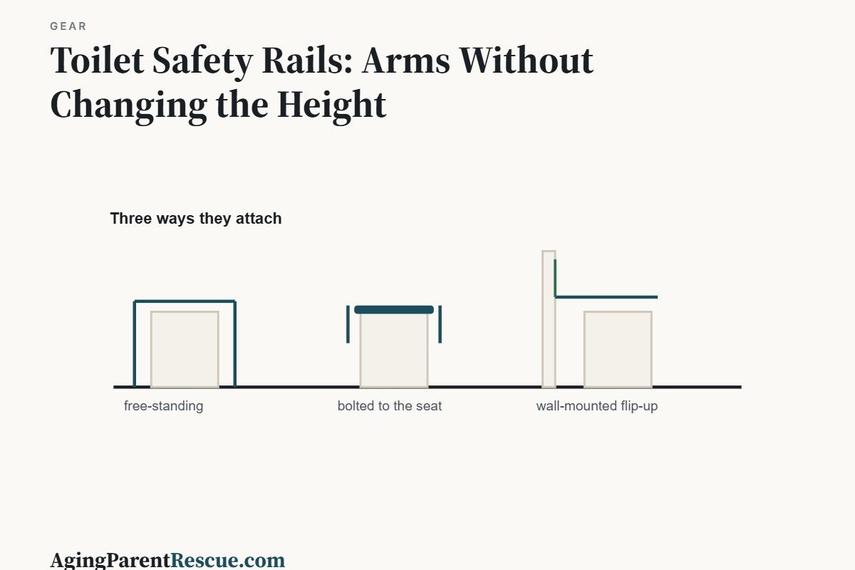Toilet Safety Rails: Arms Without Changing the Height